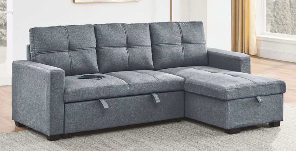 TitusTT 1247 Pull - Out Storage Reversible Sofa Sectional Grey