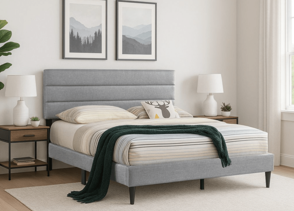 TitusTT T2103 Queen Bed - Gray