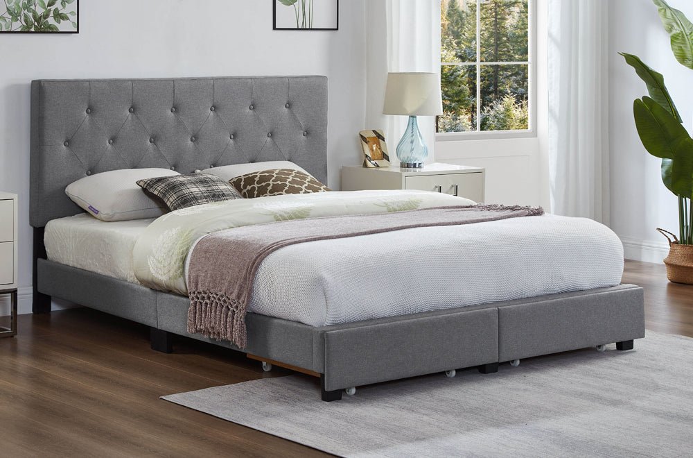 TitusTT T2125 Grey Queen Storage Bed