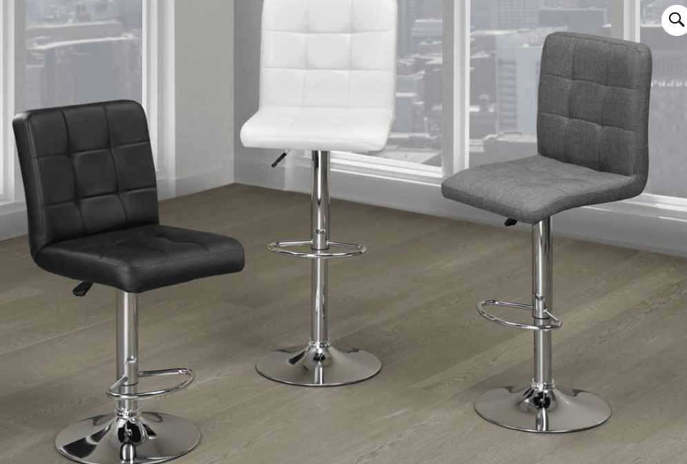 TitusTT T3270 - G Bar Stool Set of 2 - Gray Fabric