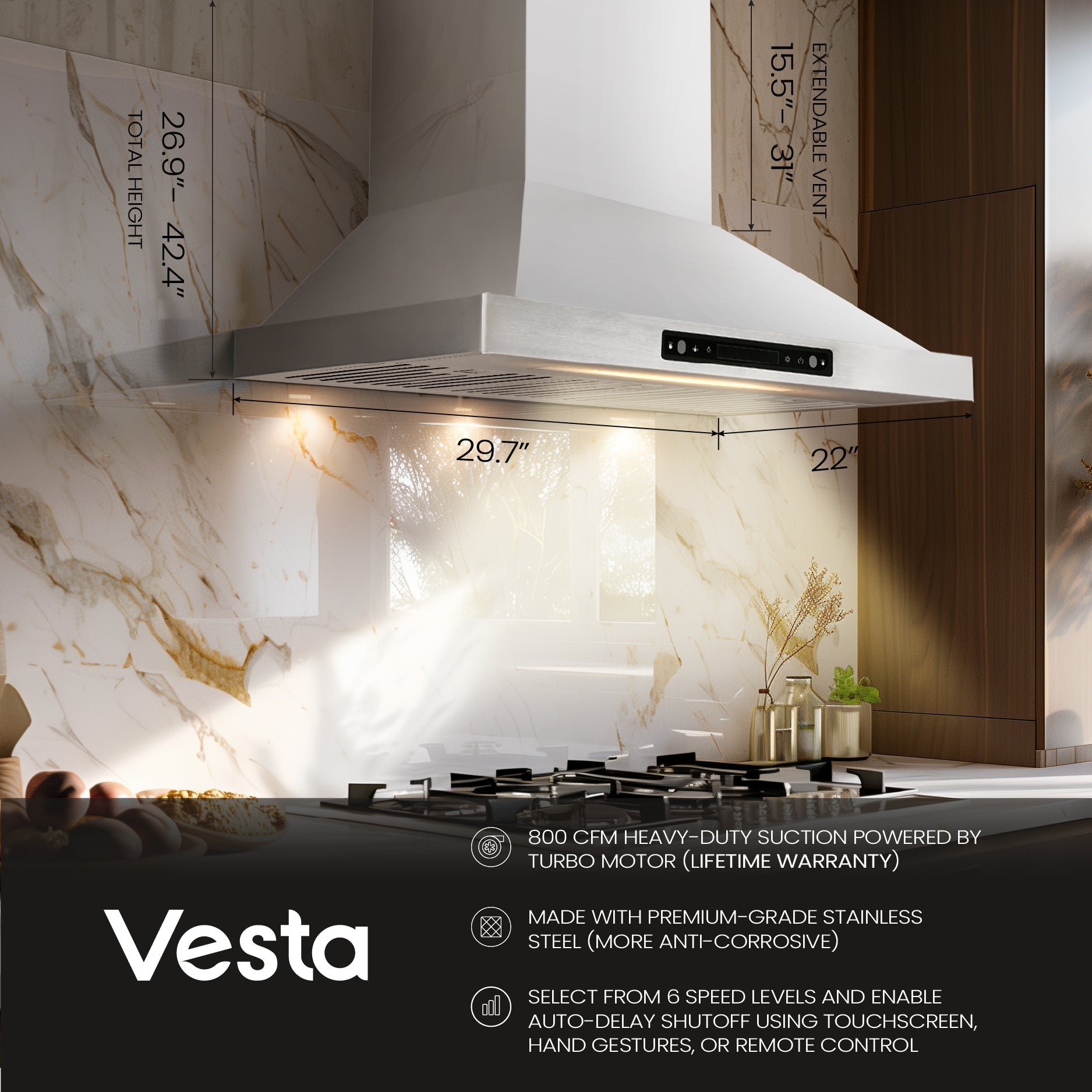 VestaBrussels 30" | Silver