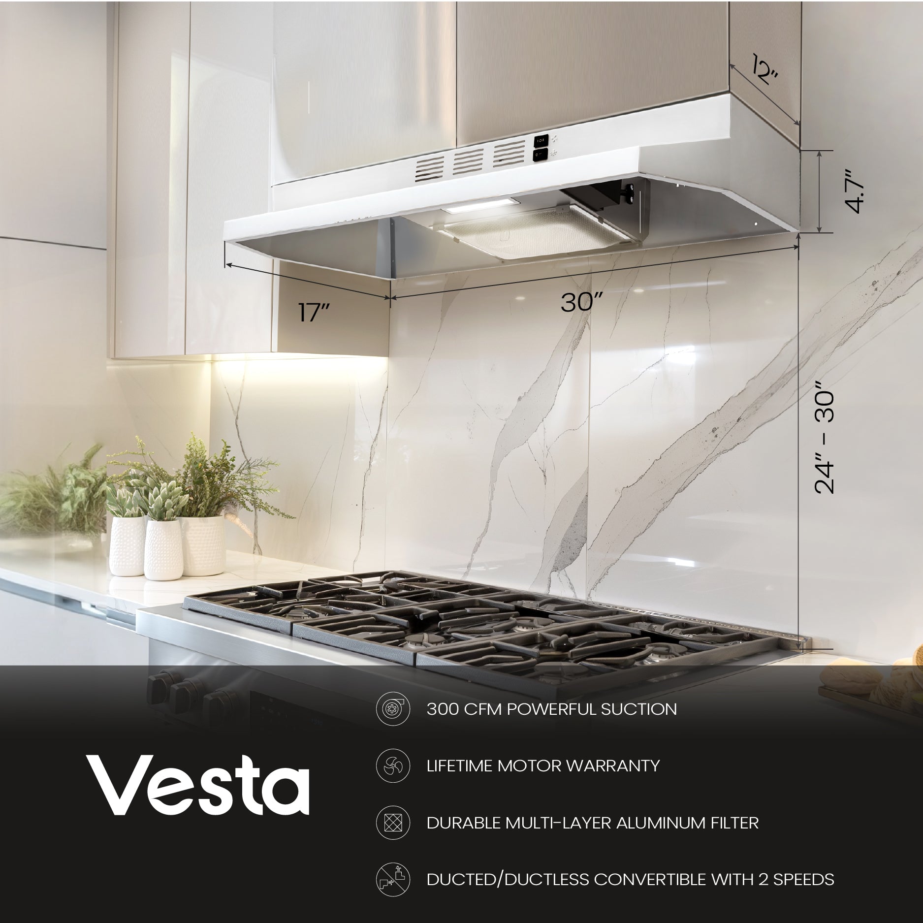 VestaCincinnati 30" | White