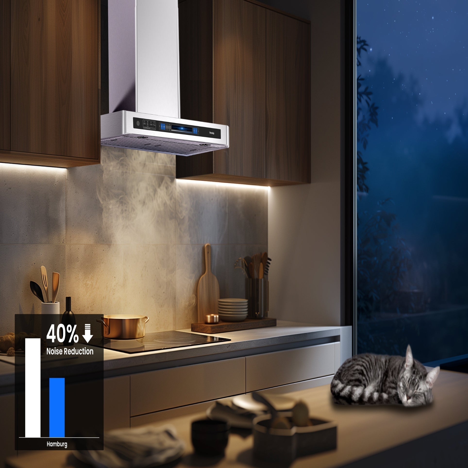 VestaHamburg 36" | Silver | DC Motor