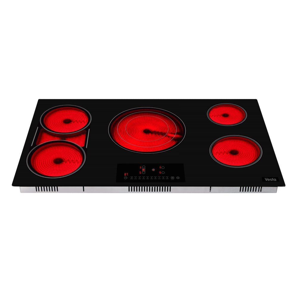 VestaMaine 36" Electric Ceramic Cooktop with Bridge Element