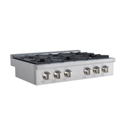 VestaQuebec 36" Rangetop | Silver