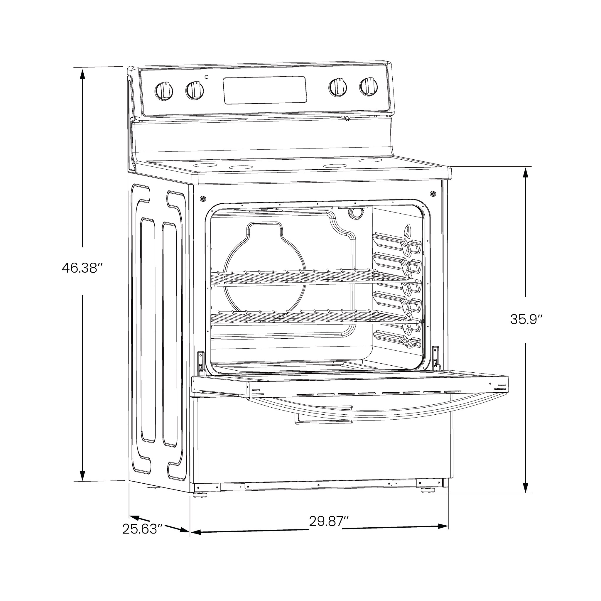 VestaSaskatchewan 30" Stainless Steel Freestanding Range