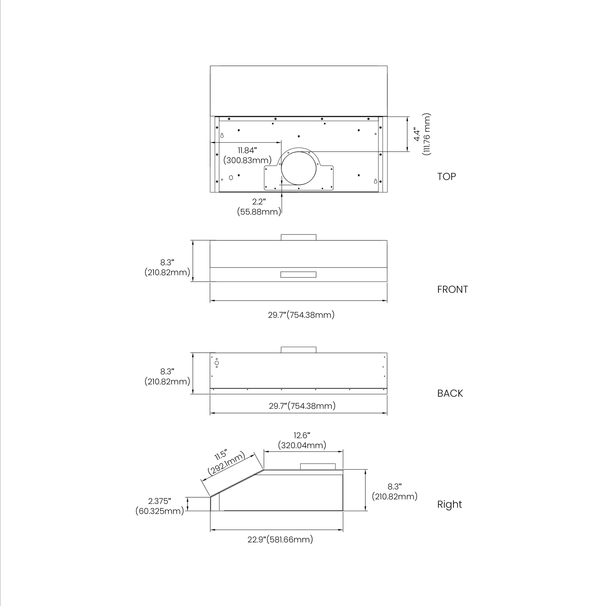 VestaSurrey 30" | Silver