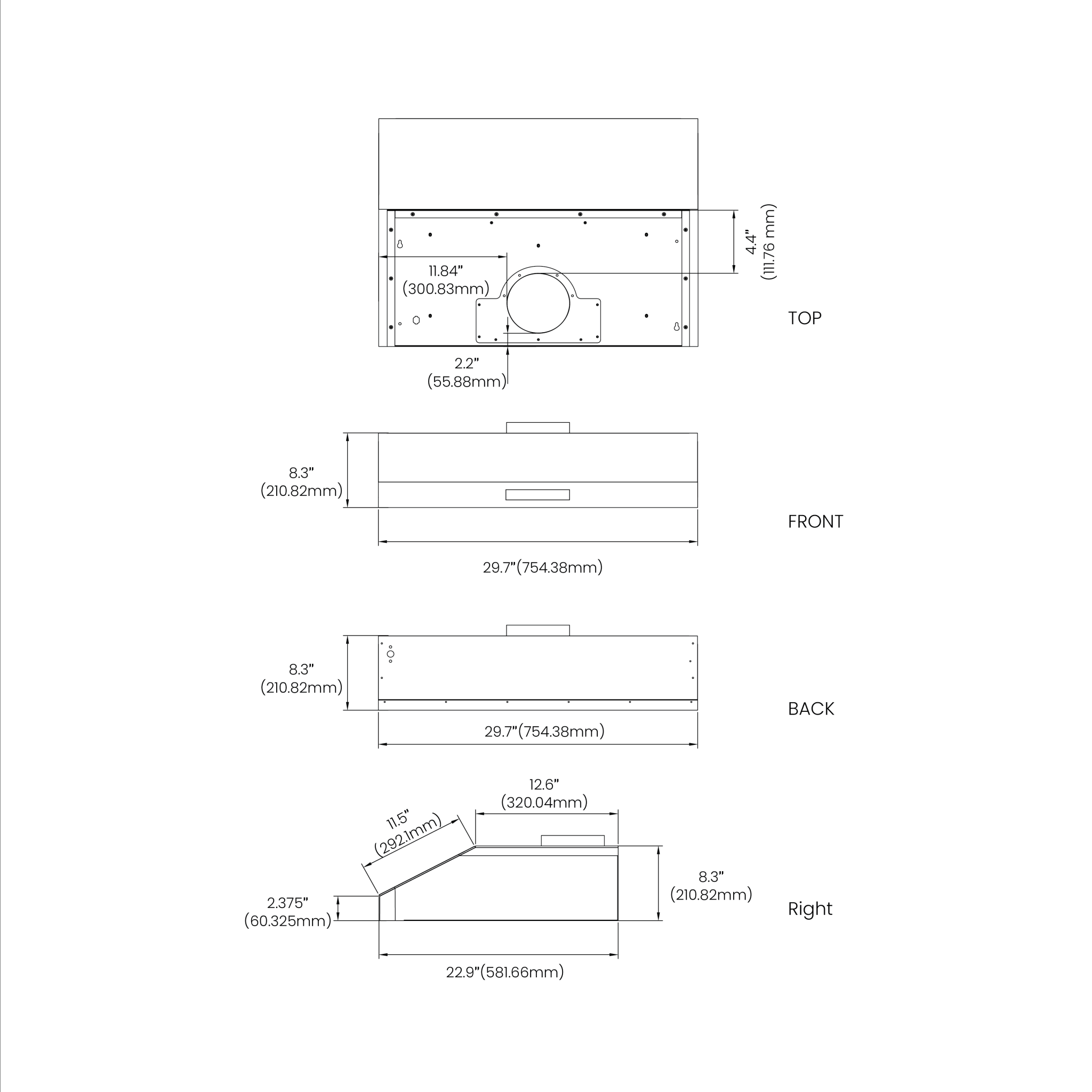 VestaSurrey 30" | Silver