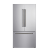 VestaYukon 36" Counter - Depth Stainless Steel French - Door Refrigerator with Bottom - Freezer