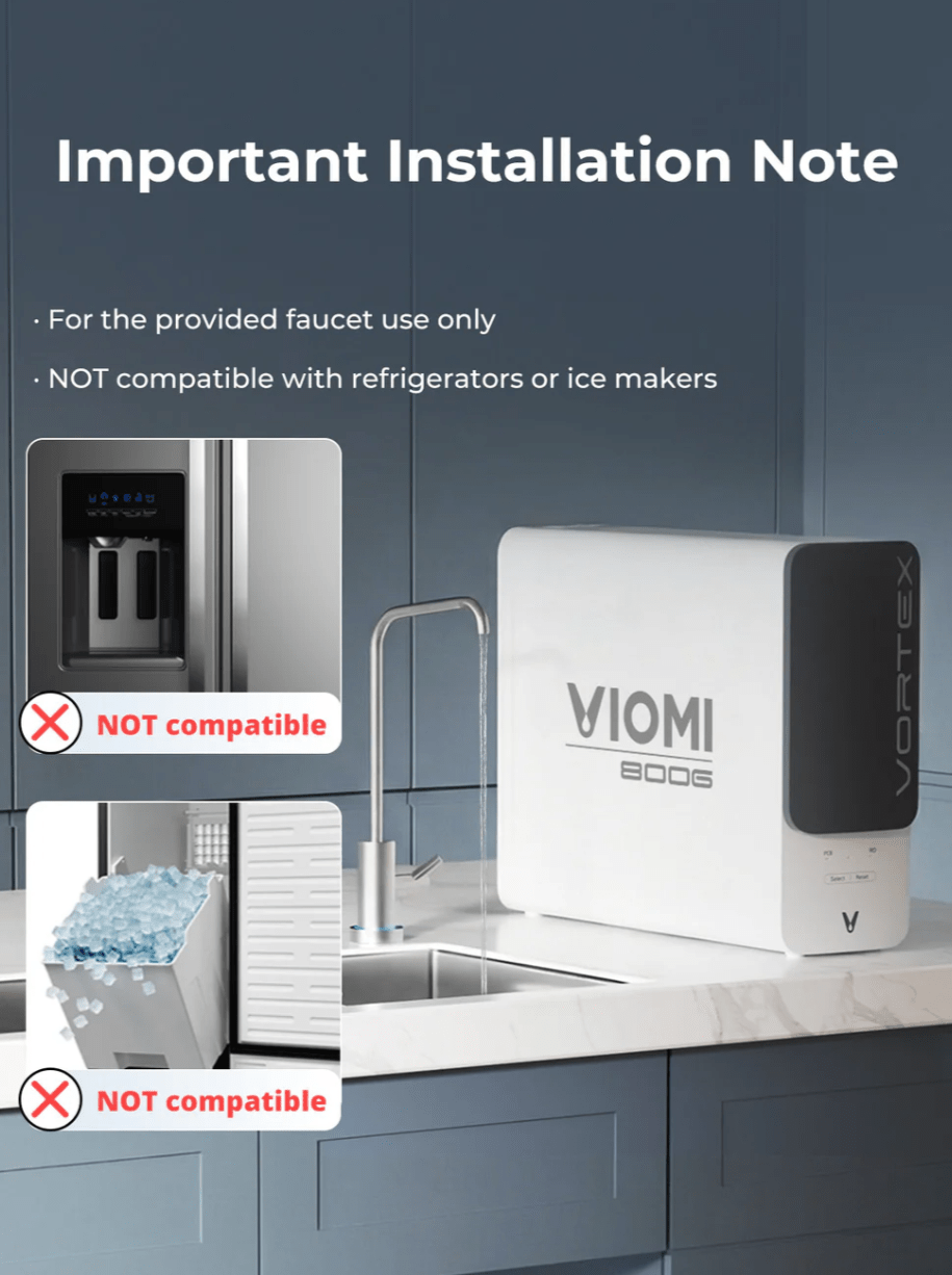 VortexVortex 8 Tankless Under Sink Reverse Osmosis Water Purifier With Extra PCB Filter