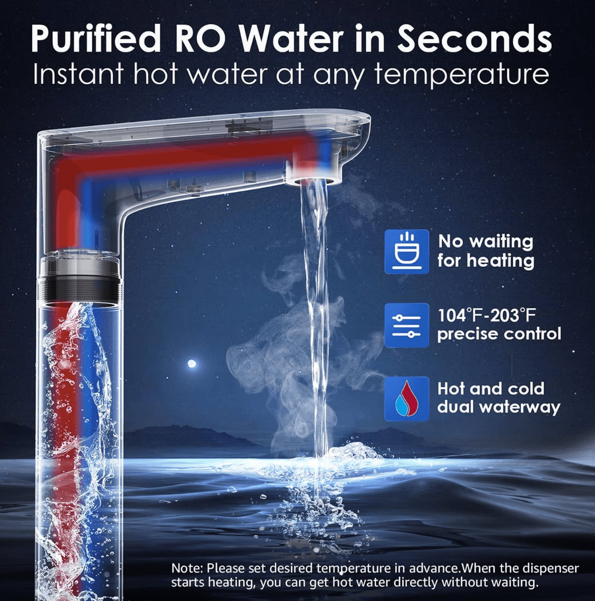 WatedropReverse Osmosis Instant Hot Water Dispenser System - Waterdrop K6