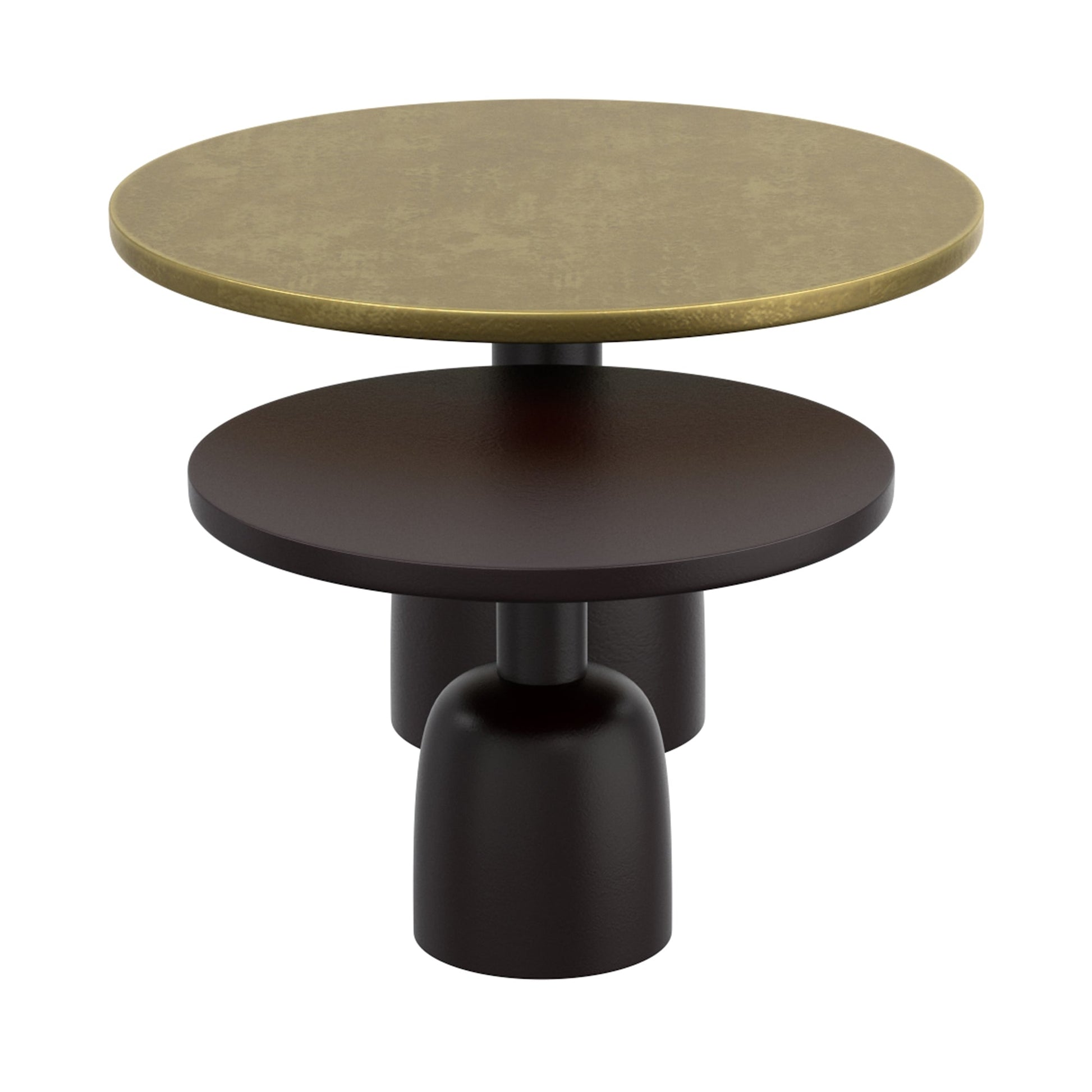 WorldwideADIRA - 2PC COFFEE TABLE - ANTIQUE GOLD_BLACK
