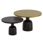 WorldwideADIRA - 2PC COFFEE TABLE - ANTIQUE GOLD_BLACK