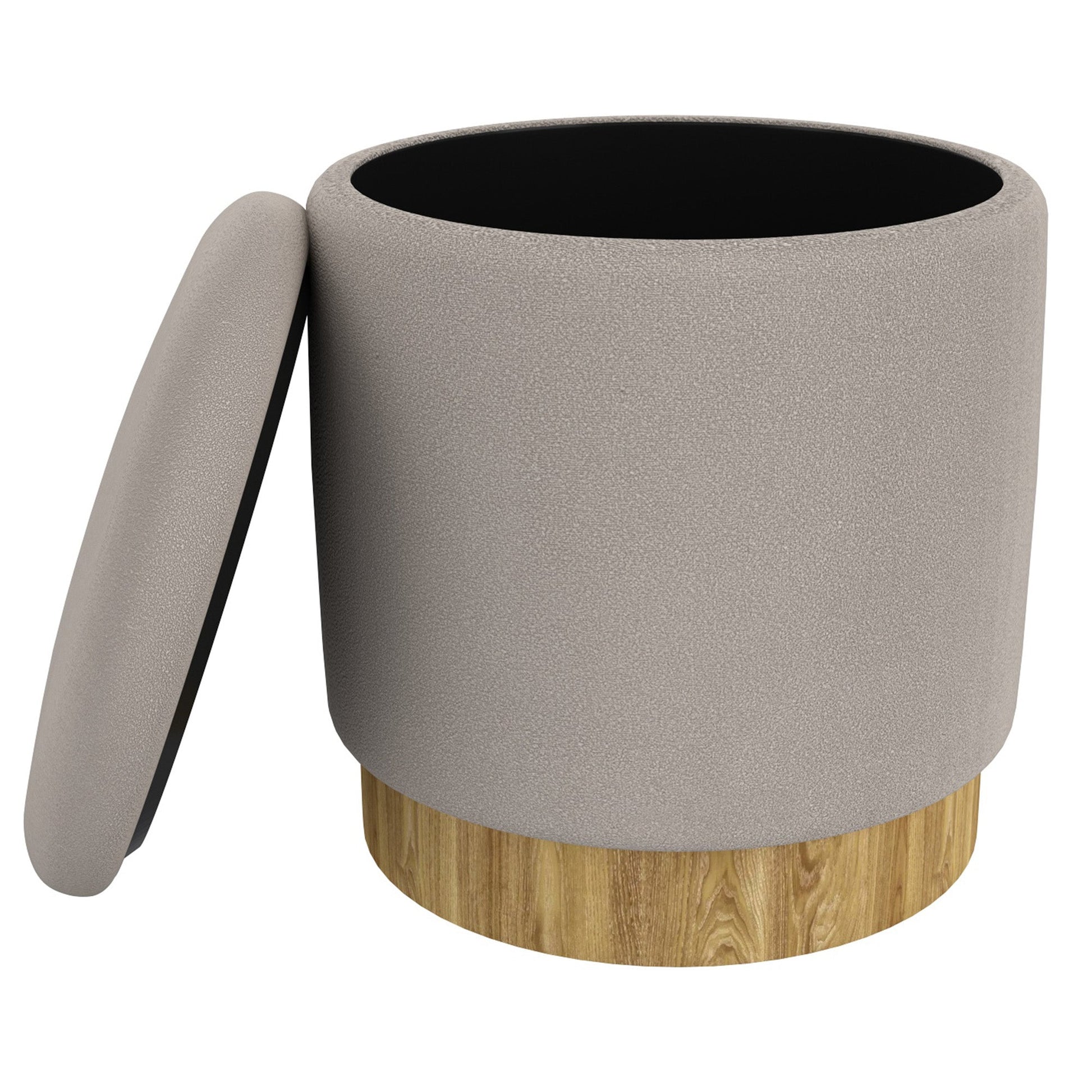 WorldwideALYA - STORAGE OTTOMAN - WARM GREY