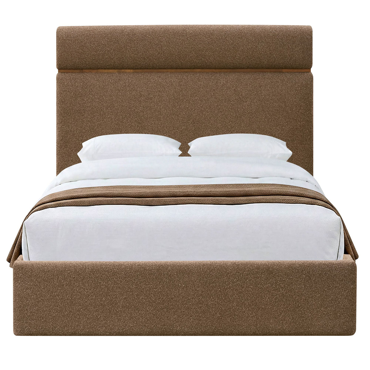 WorldwideAniza Platform Bed with Drawer in Brown