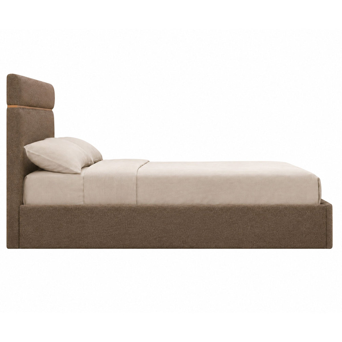 WorldwideAniza Platform Bed with Drawer in Brown