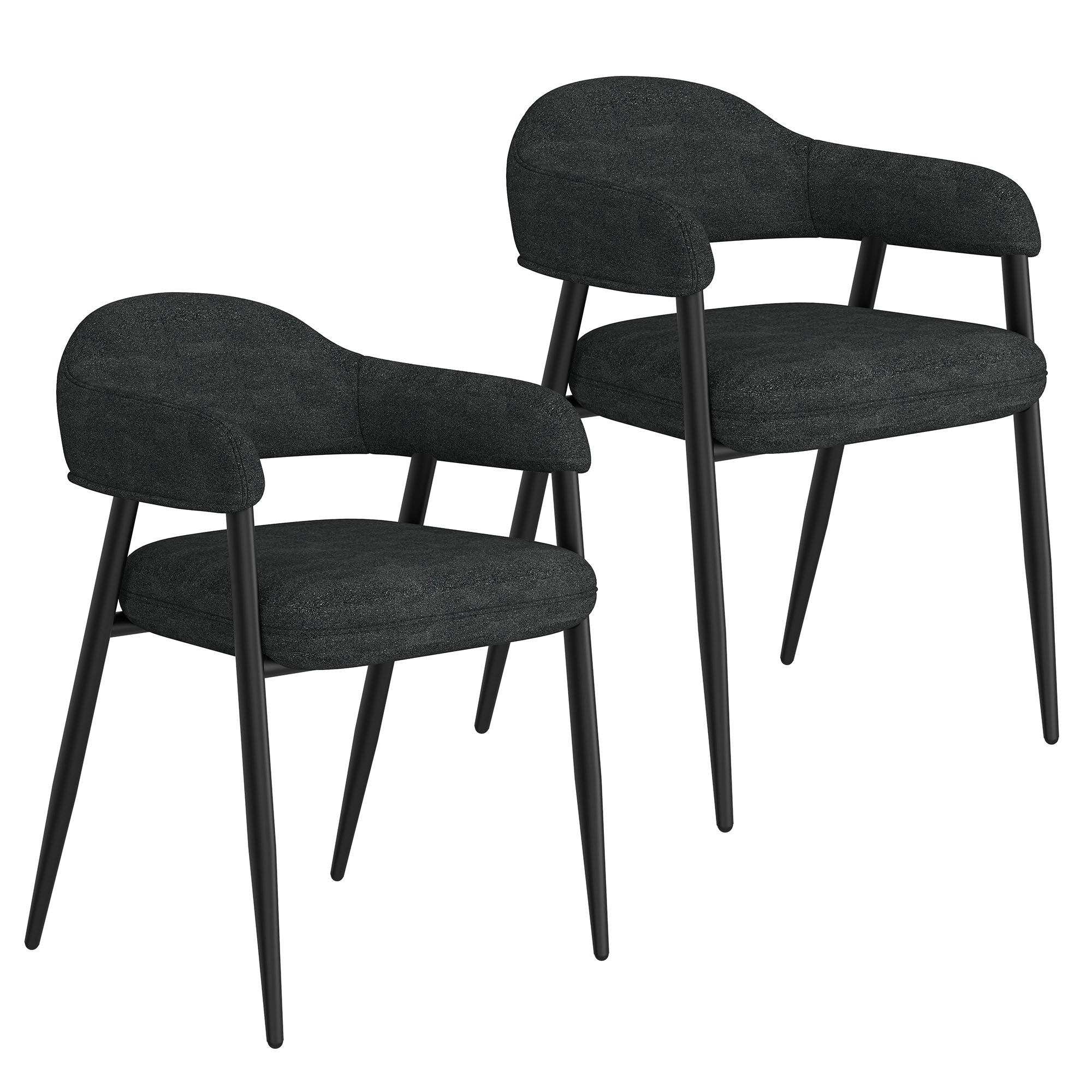 WorldwideARCHER - SIDE CHAIR - CHARCOAL