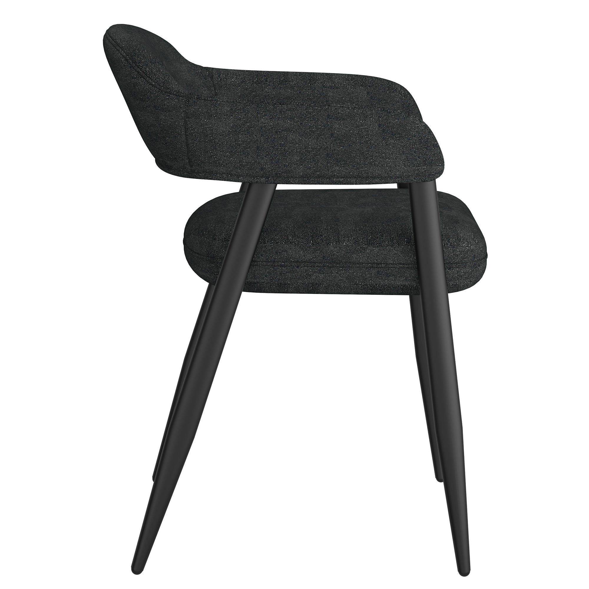 WorldwideARCHER - SIDE CHAIR - CHARCOAL