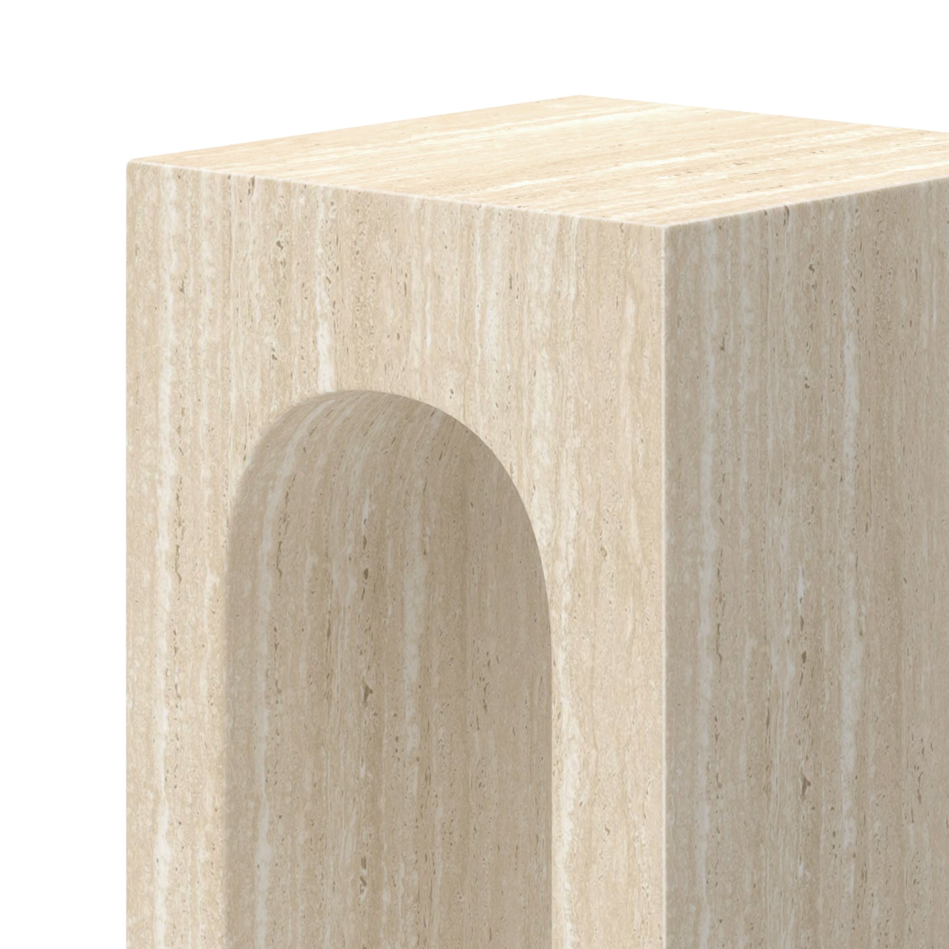 WorldwideATTICUS - ACCENT TABLE - TRAVERTINE