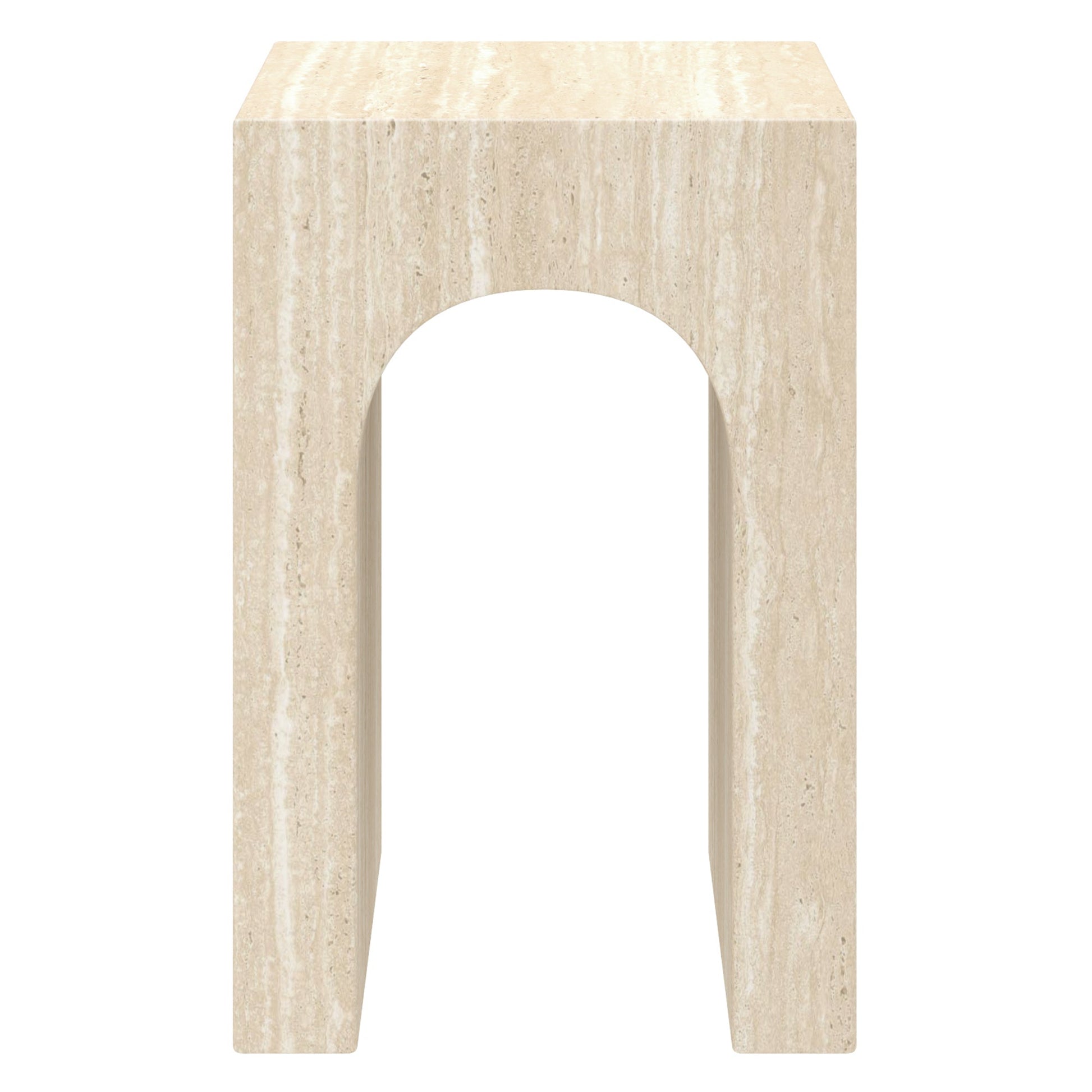 WorldwideATTICUS - ACCENT TABLE - TRAVERTINE