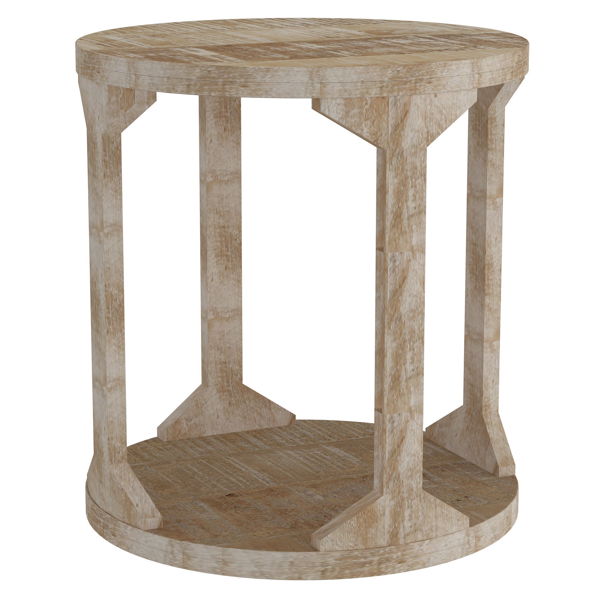 WorldwideAVNI - ACCENT TABLE - DISTRESSED NATURAL
