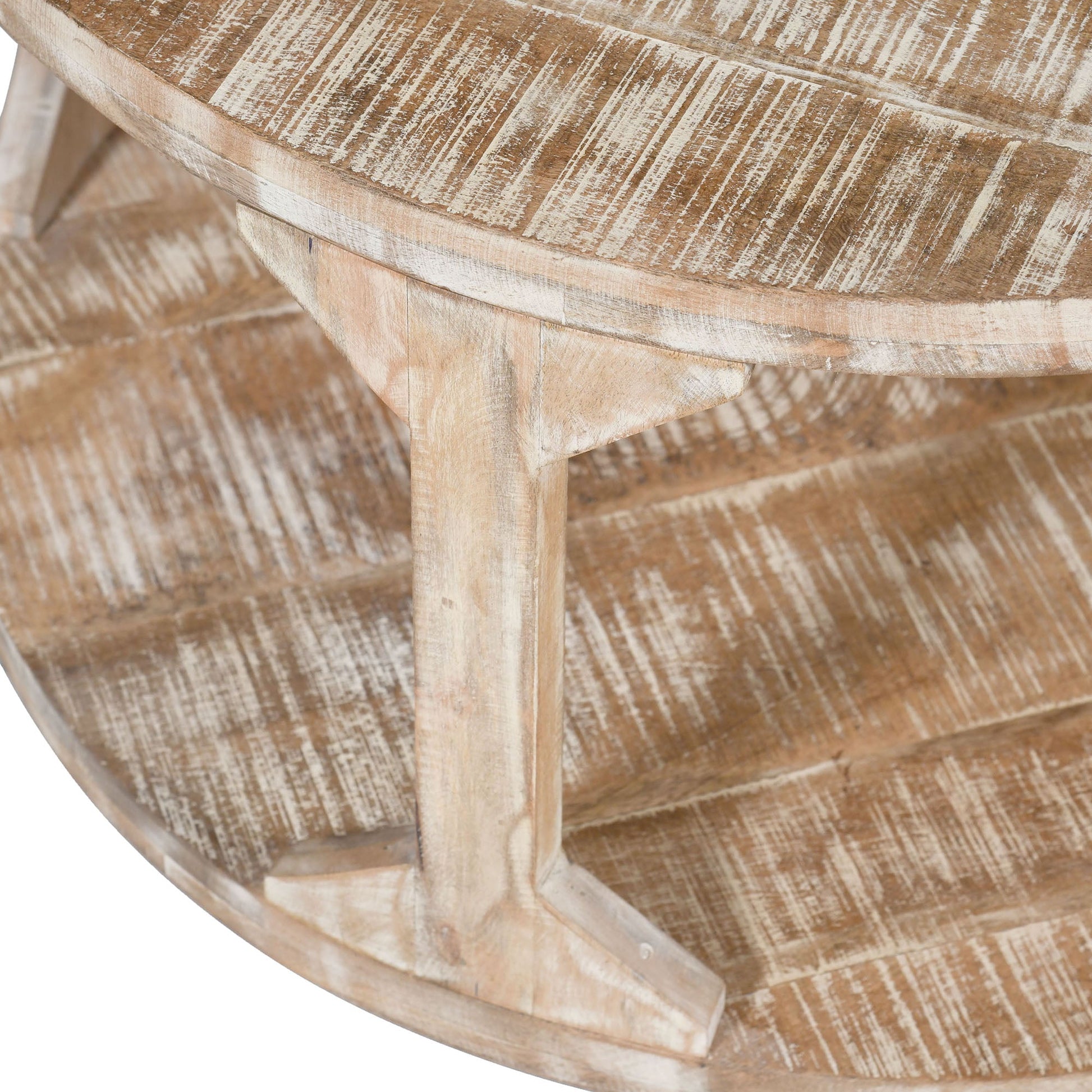WorldwideAVNI - ACCENT TABLE - DISTRESSED NATURAL