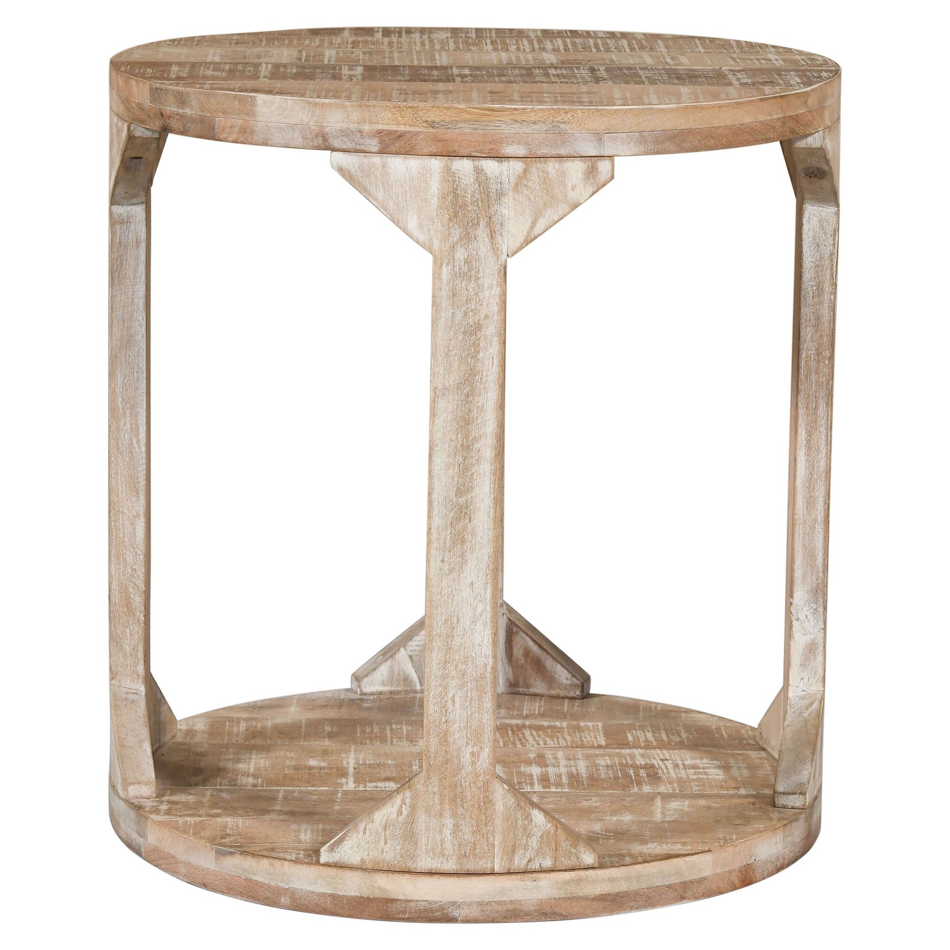 WorldwideAVNI - ACCENT TABLE - DISTRESSED NATURAL