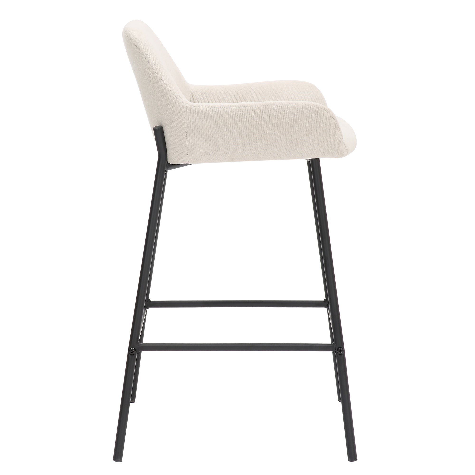 WorldwideBAILY - 26'' COUNTER STOOL - BEIGE FABRIC