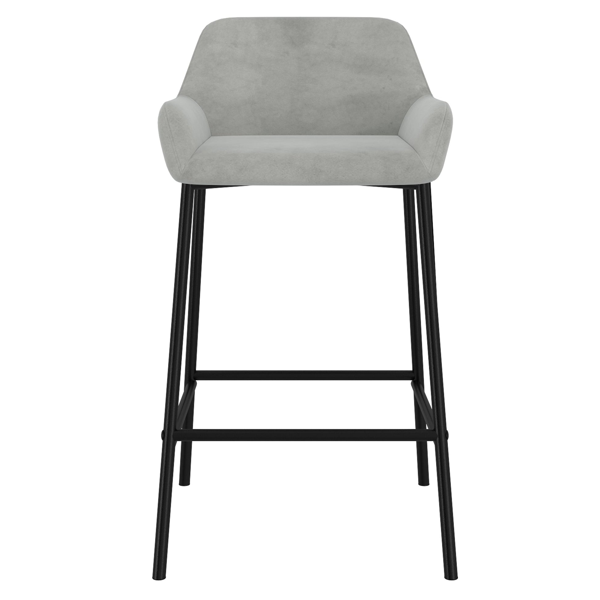 WorldwideBAILY - 26'' COUNTER STOOL - GREY VELVET