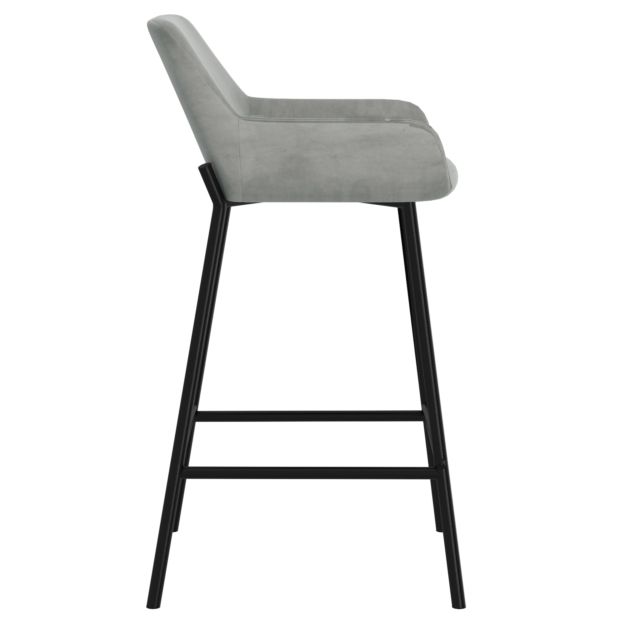 WorldwideBAILY - 26'' COUNTER STOOL - GREY VELVET