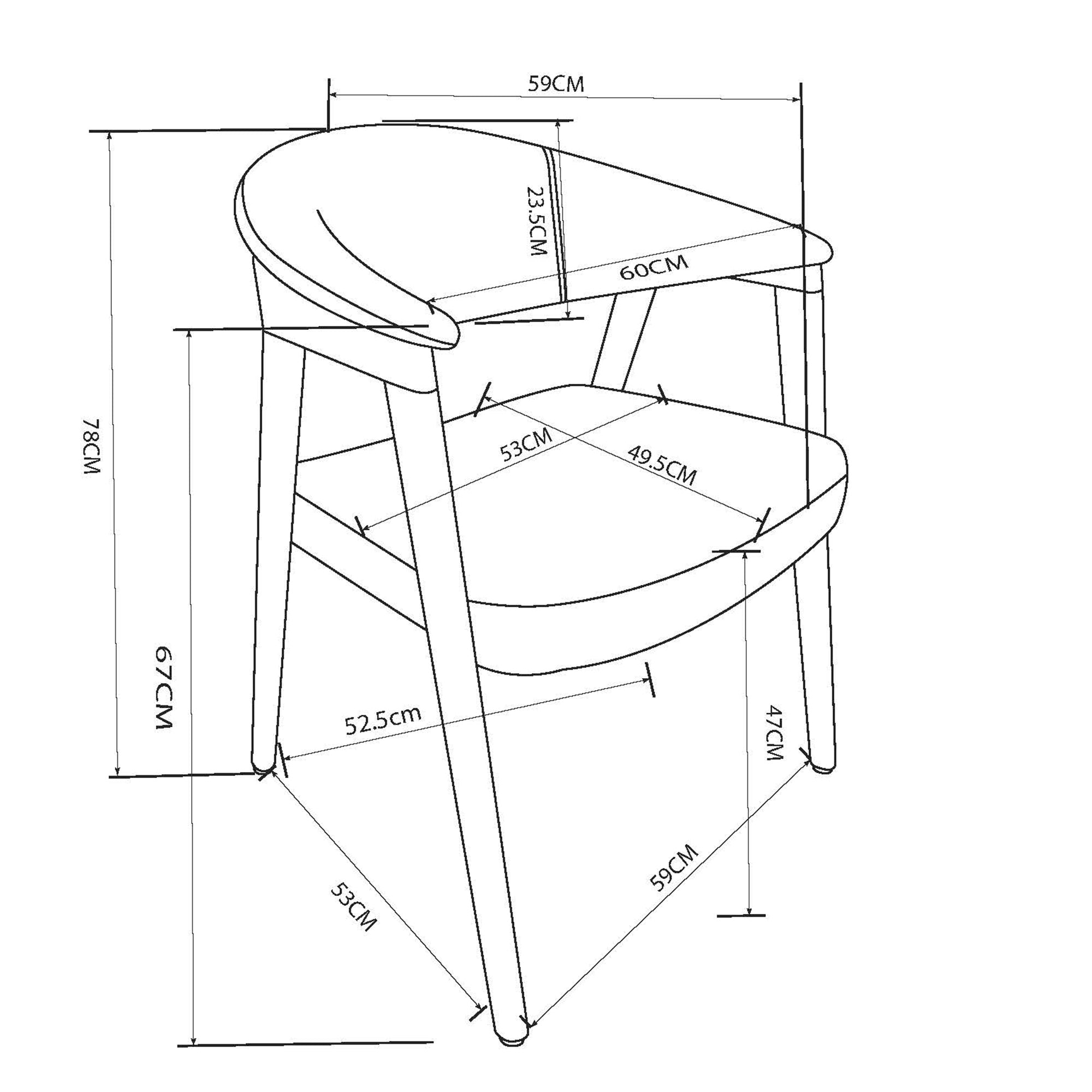 WorldwideBEXLEY - DINING CHAIR - BLACK