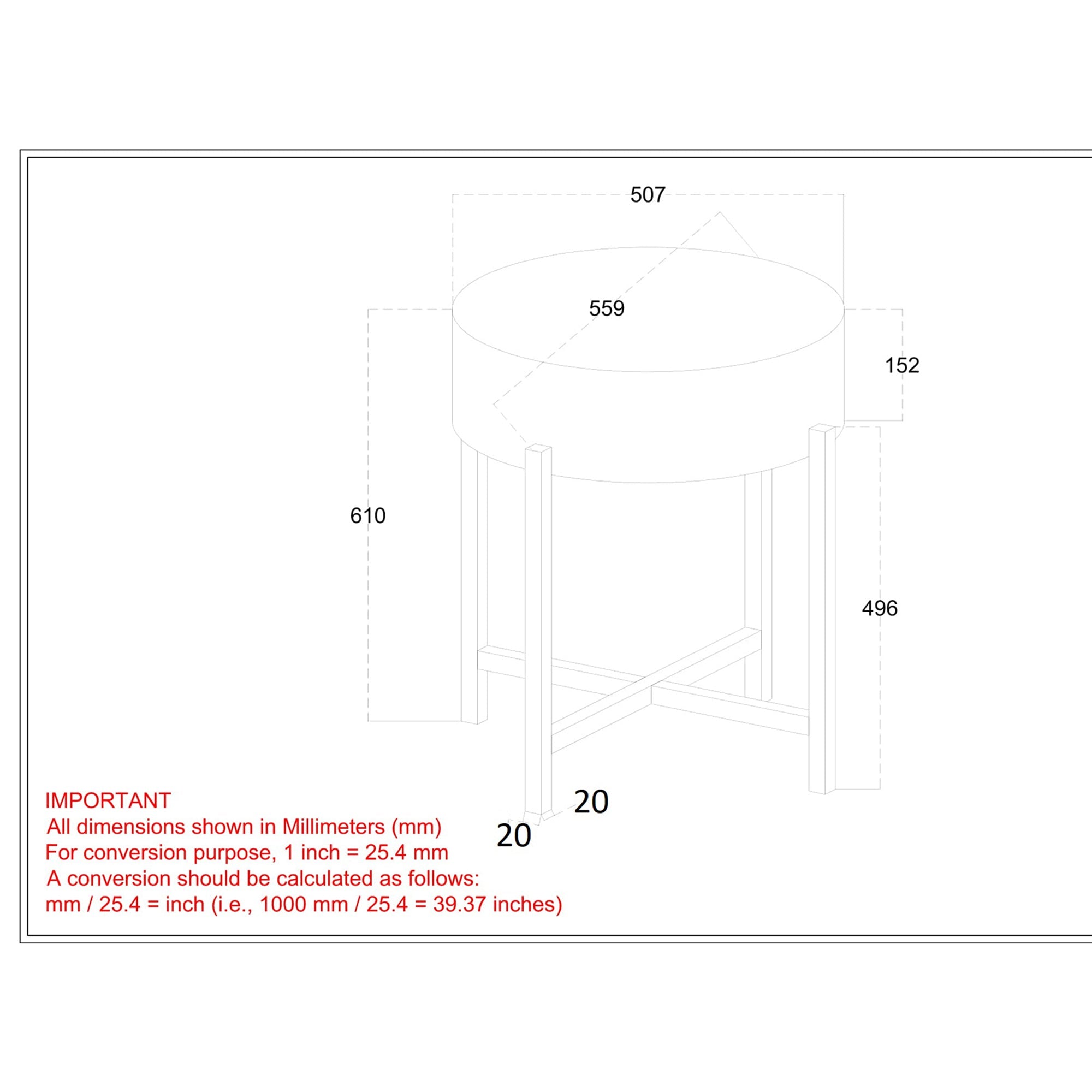 WorldwideBLOX - ACCENT TABLE - NATURAL
