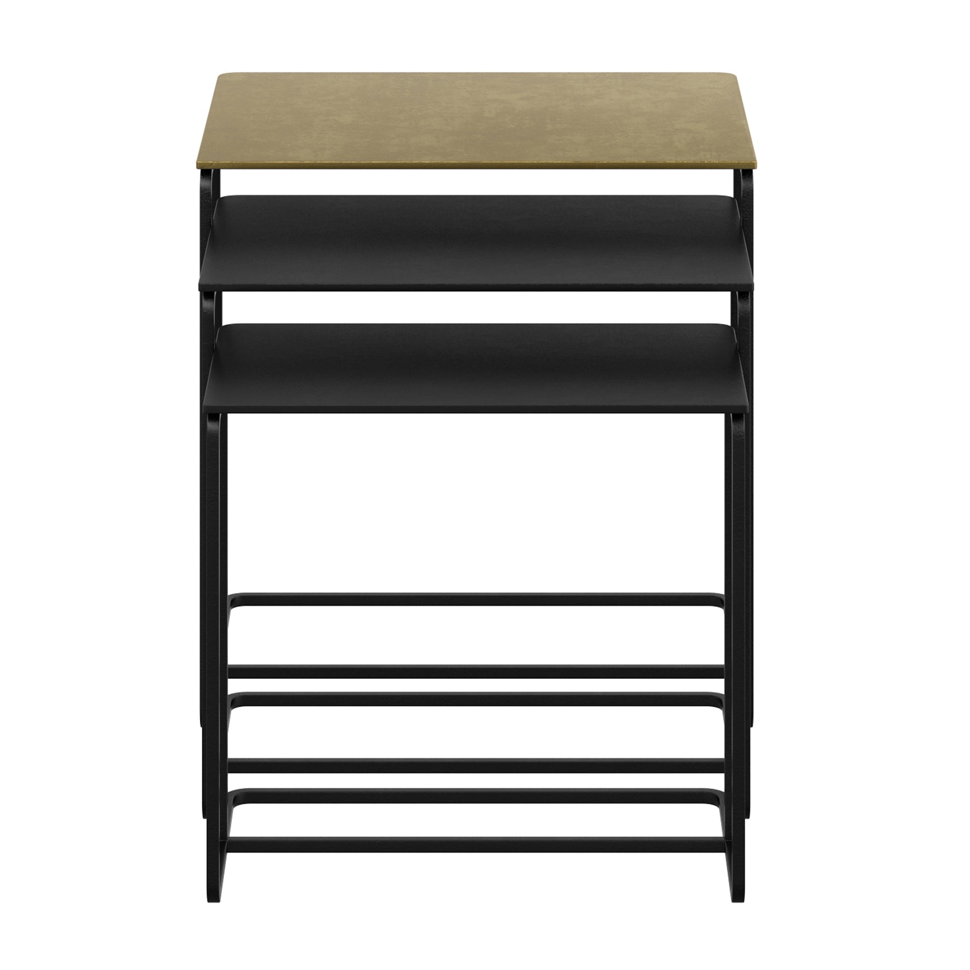 WorldwideBRISTOL - 3PC ACCENT TABLE - ANTIQUE GOLD_BLACK