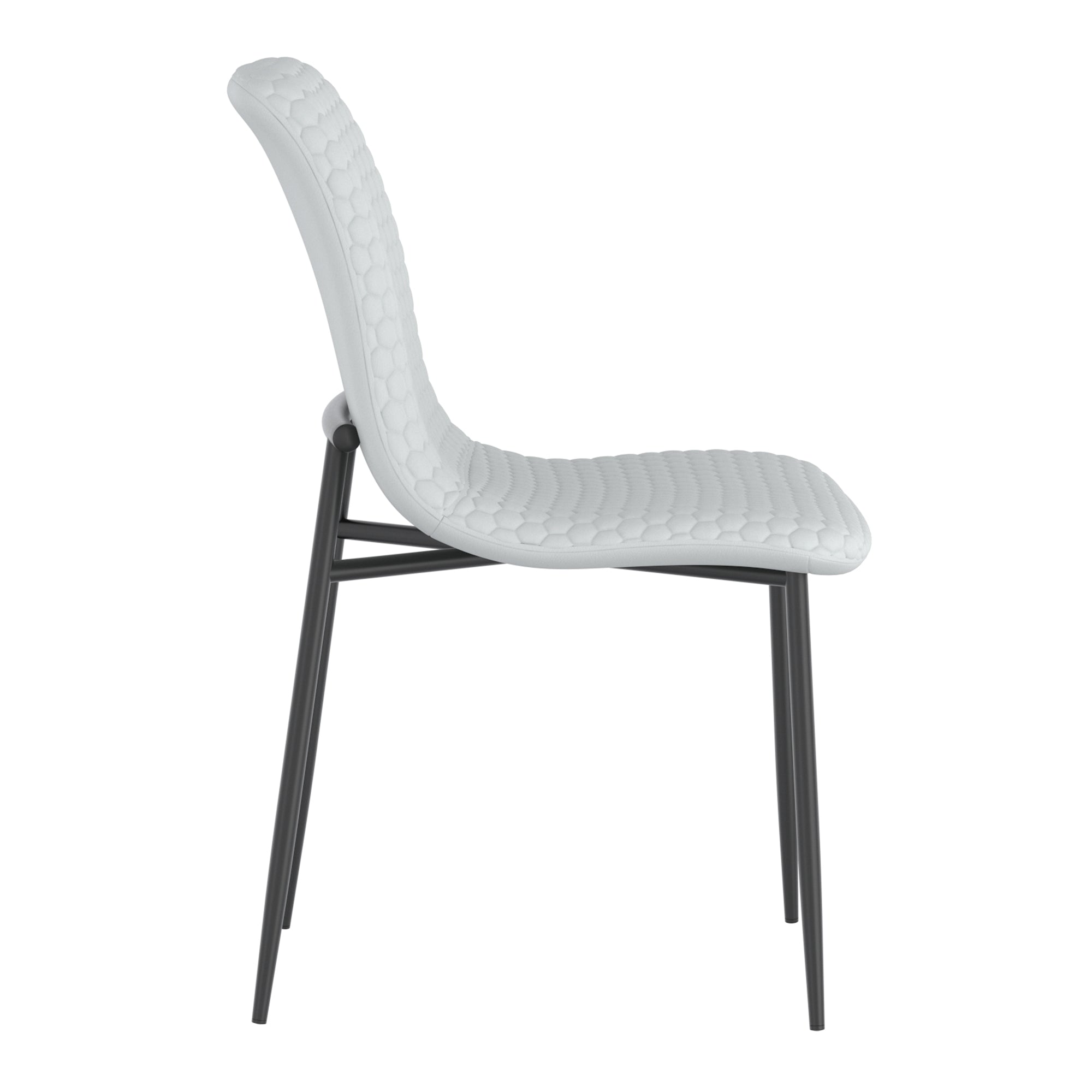 WorldwideBRIXX - SIDE CHAIR - LIGHT GREY PU