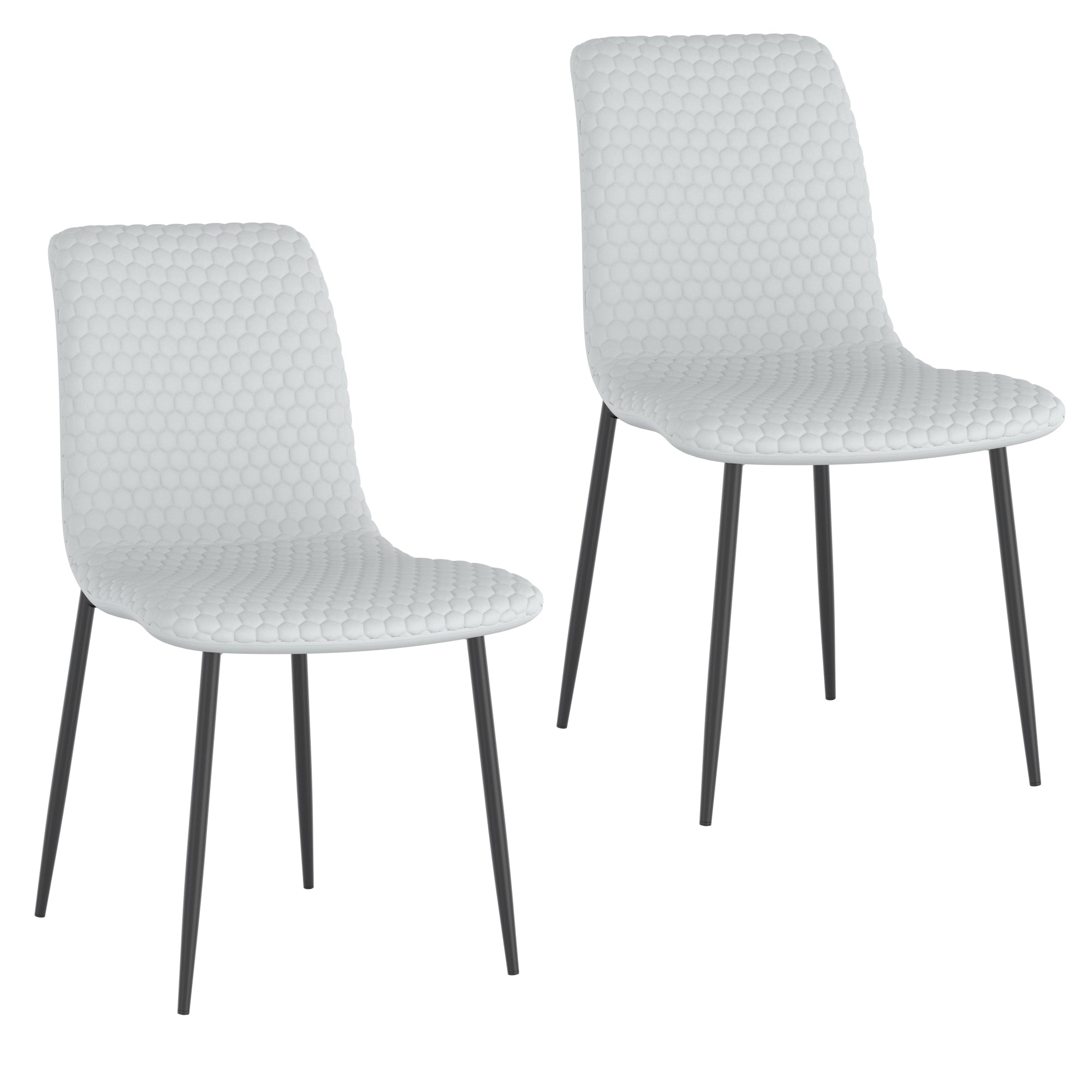 WorldwideBRIXX - SIDE CHAIR - LIGHT GREY PU