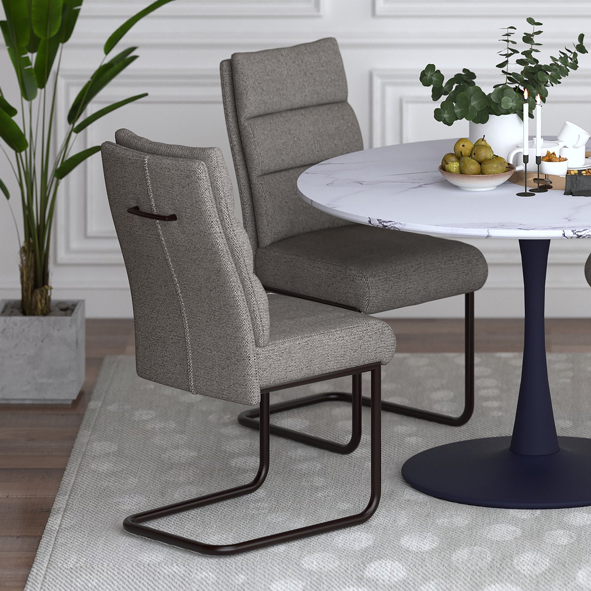 WorldwideBRODI - DINING CHAIR - CHARCOAL
