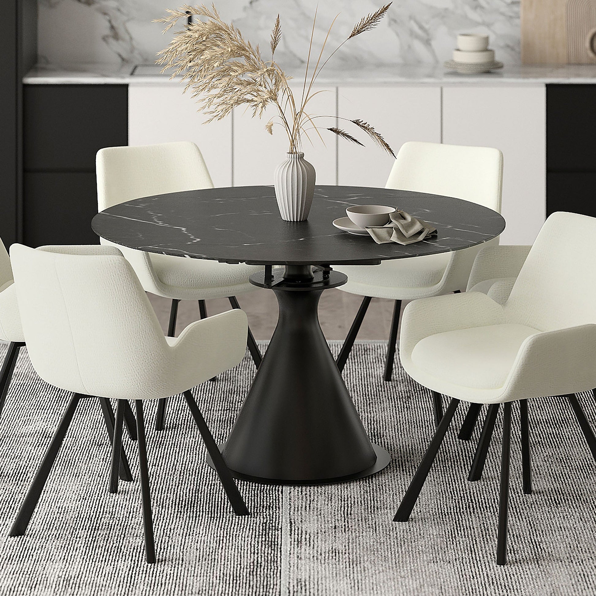 WorldwideCALISTO - EXTENSION DINING TABLE - BLACK