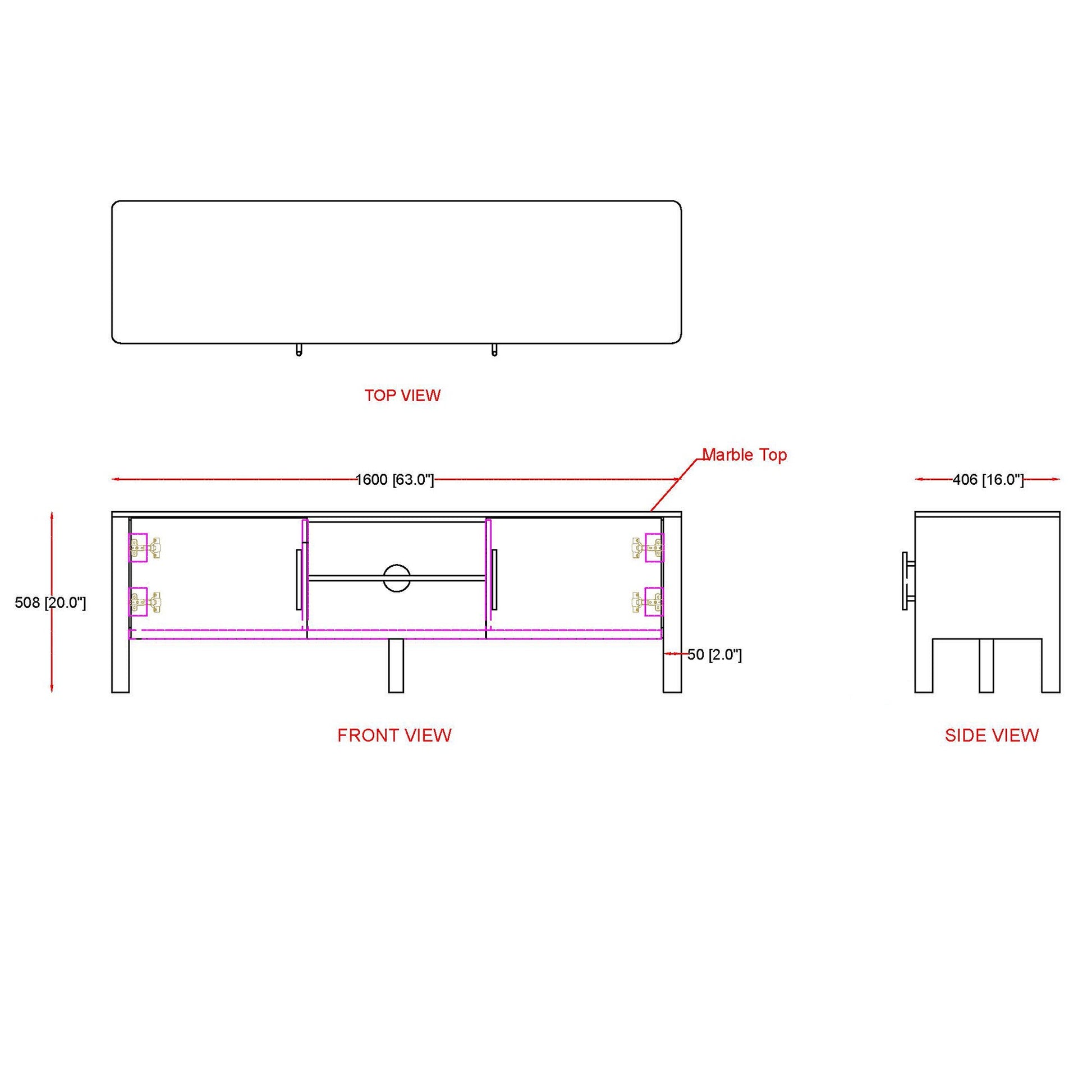 WorldwideCAMDEN - MEDIA CABINET - BLACK