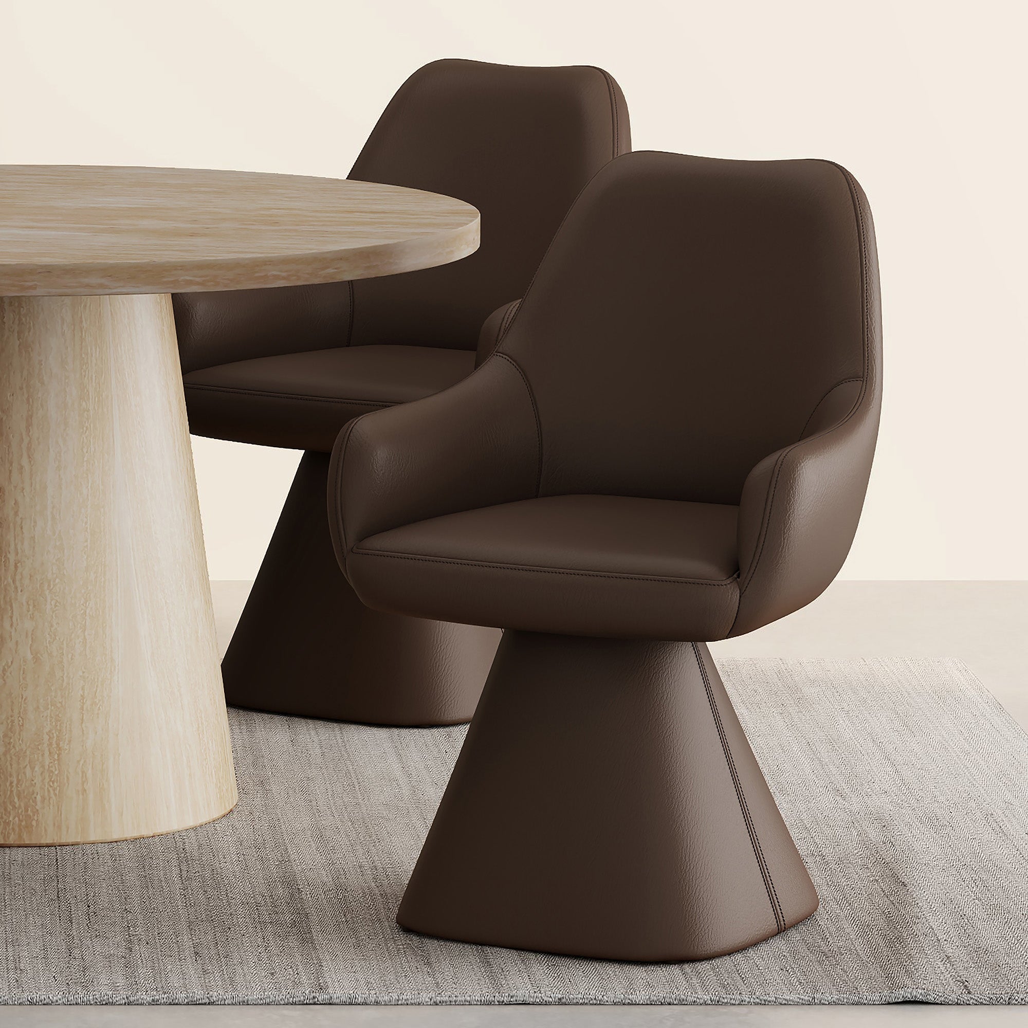 WorldwideCAPRESE - DINING CHAIR - BROWN