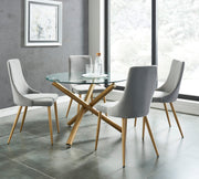 WorldwideCARMILLA DINING 5PC SET - CHAIR GREY