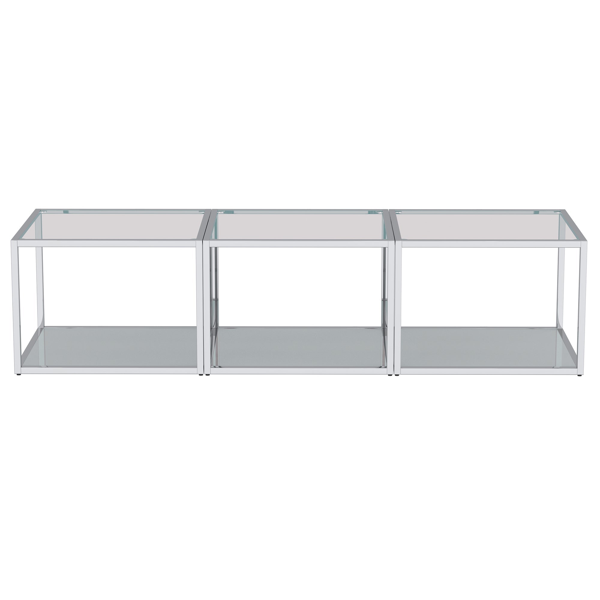 WorldwideCASINI - 3PC COFFEE TABLE SMALL - SILVER