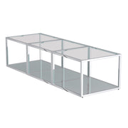 WorldwideCASINI - 3PC COFFEE TABLE SMALL - SILVER
