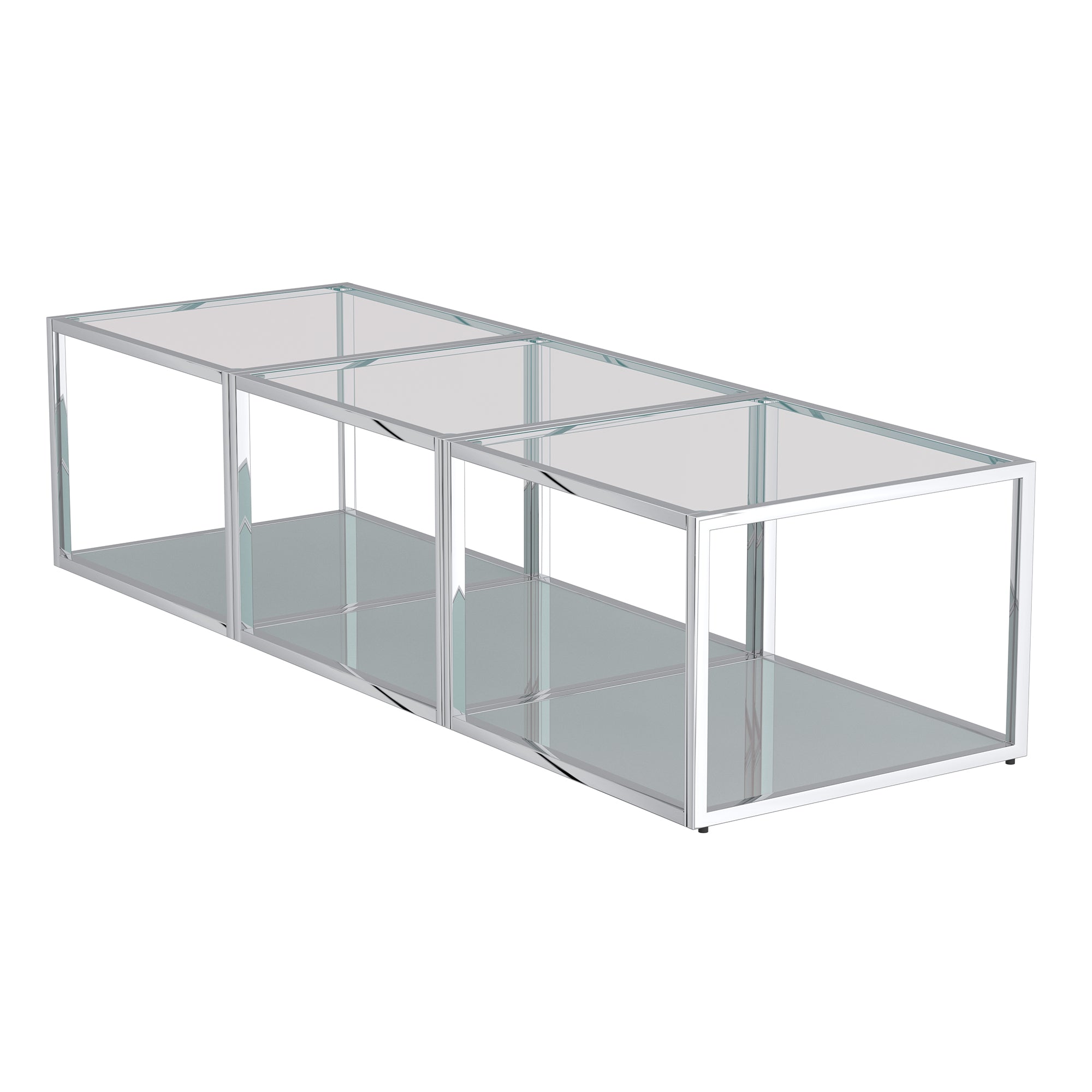 WorldwideCASINI - 3PC COFFEE TABLE SMALL - SILVER