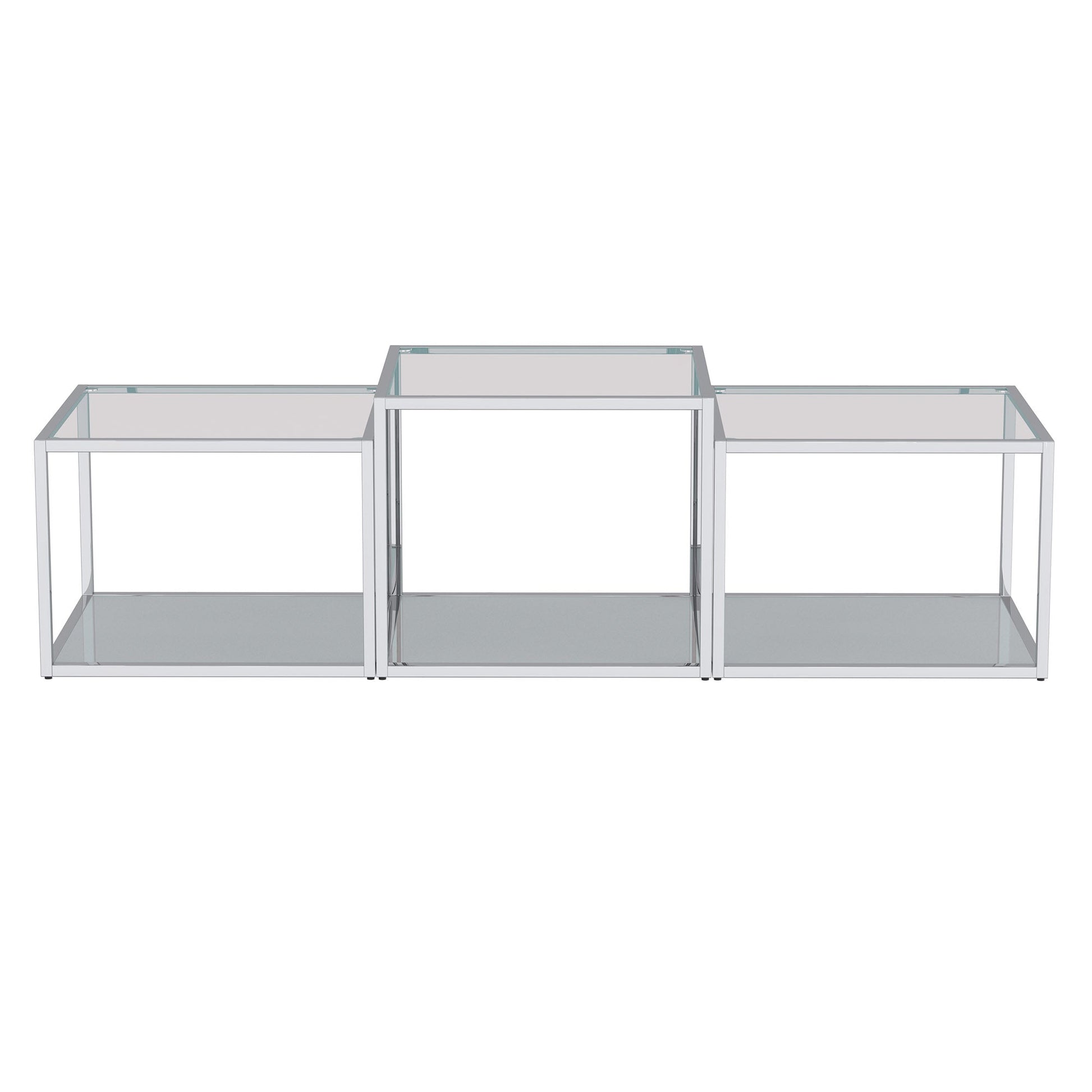 WorldwideCASINI - 3PC MULTI TIER TABLE - SILVER