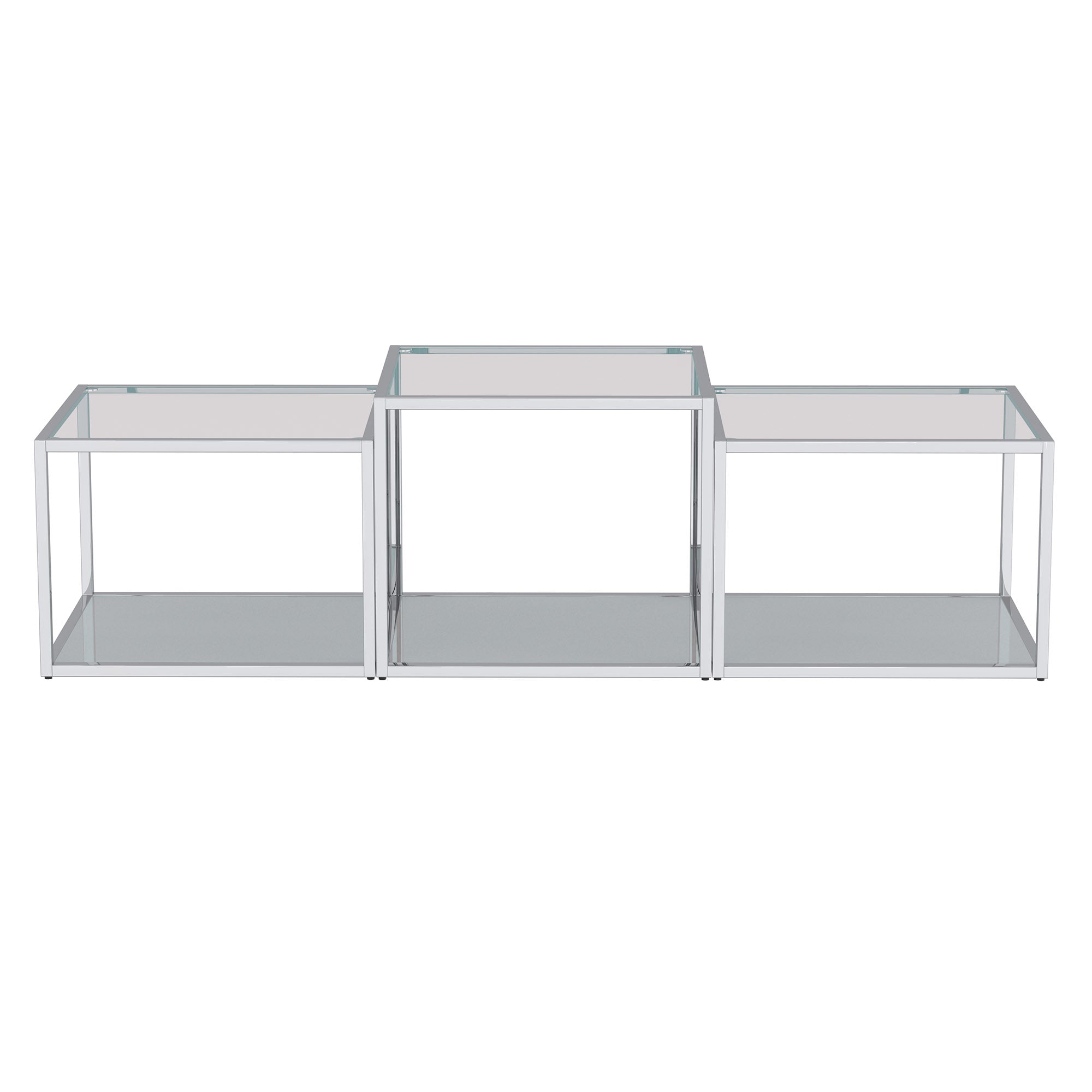WorldwideCASINI - 3PC MULTI TIER TABLE - SILVER