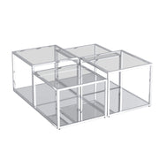 WorldwideCASINI - 4PC MULTI TIER TABLE - SILVER