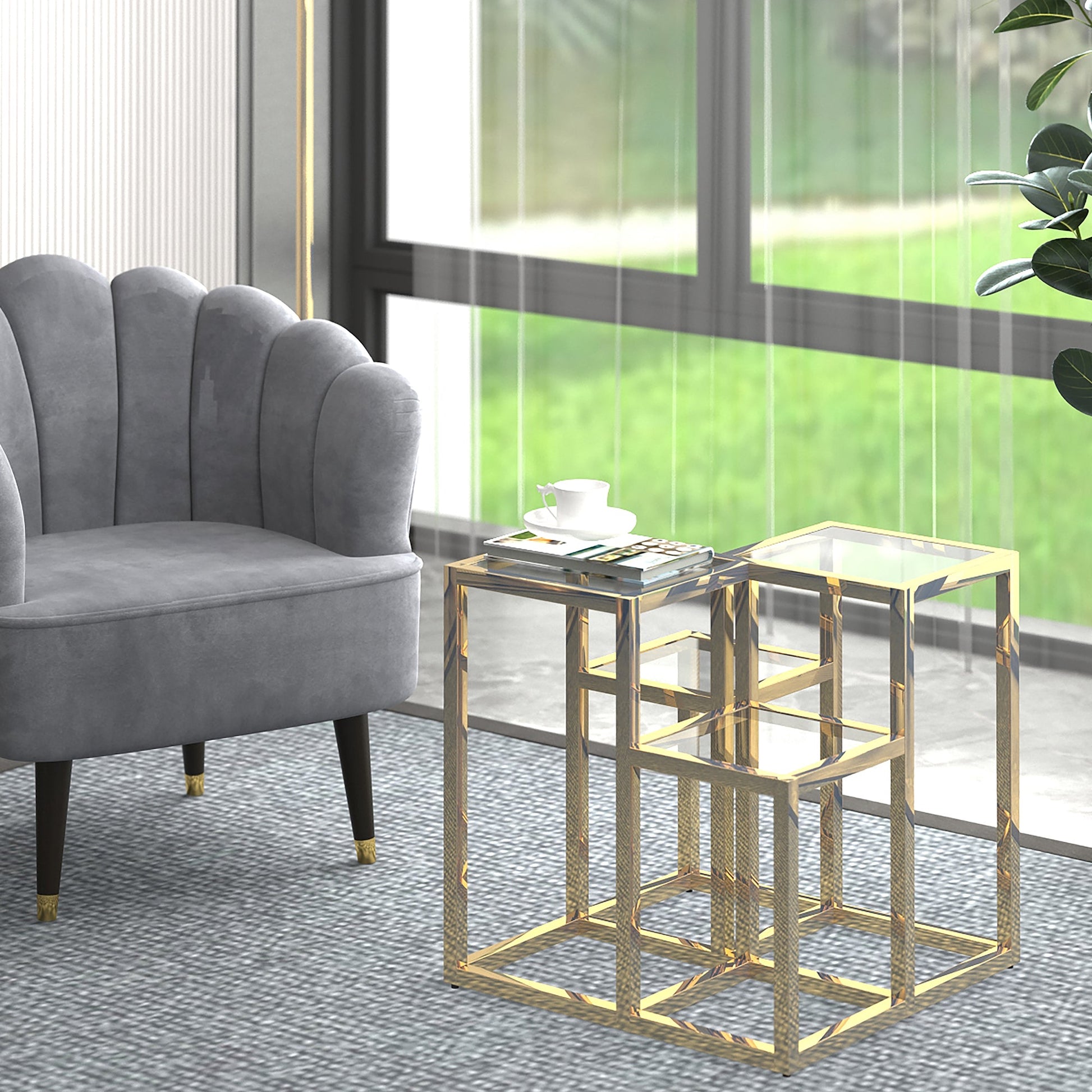 WorldwideCASINI - ACCENT TABLE - GOLD