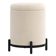 WorldwideCASTOR - STORAGE OTTOMAN - CREAM