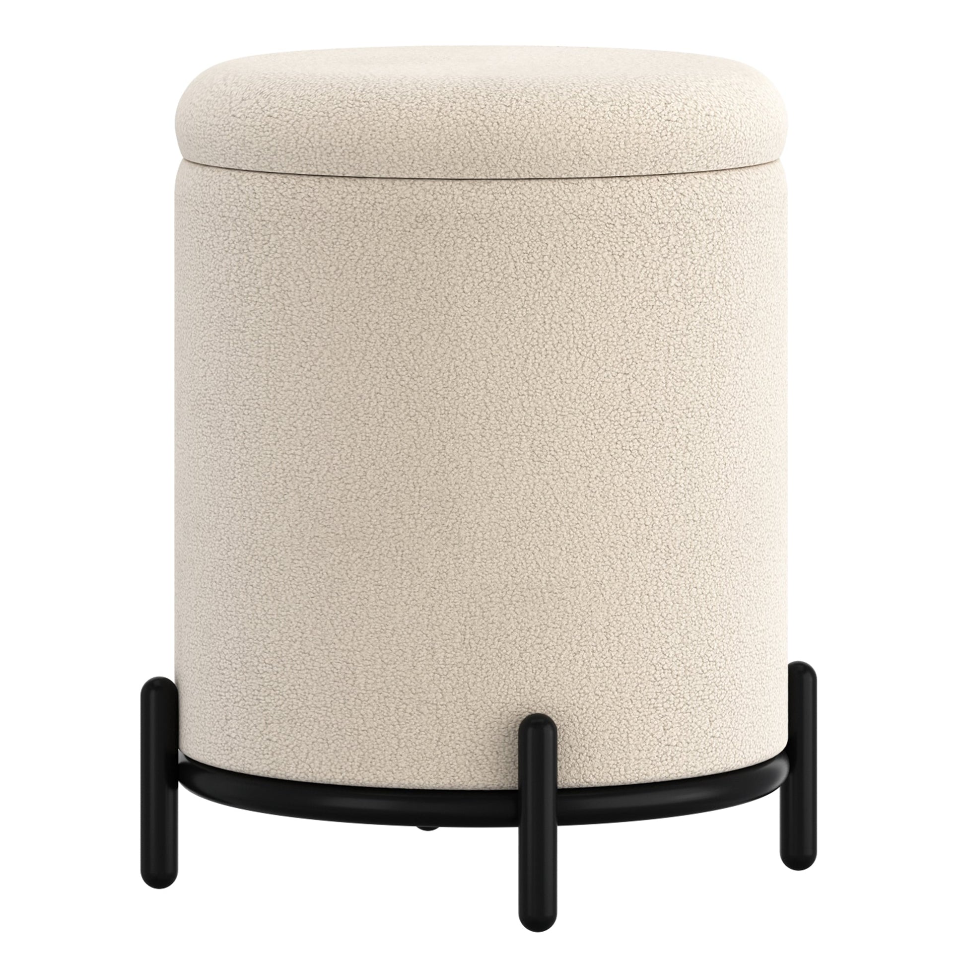 WorldwideCASTOR - STORAGE OTTOMAN - CREAM