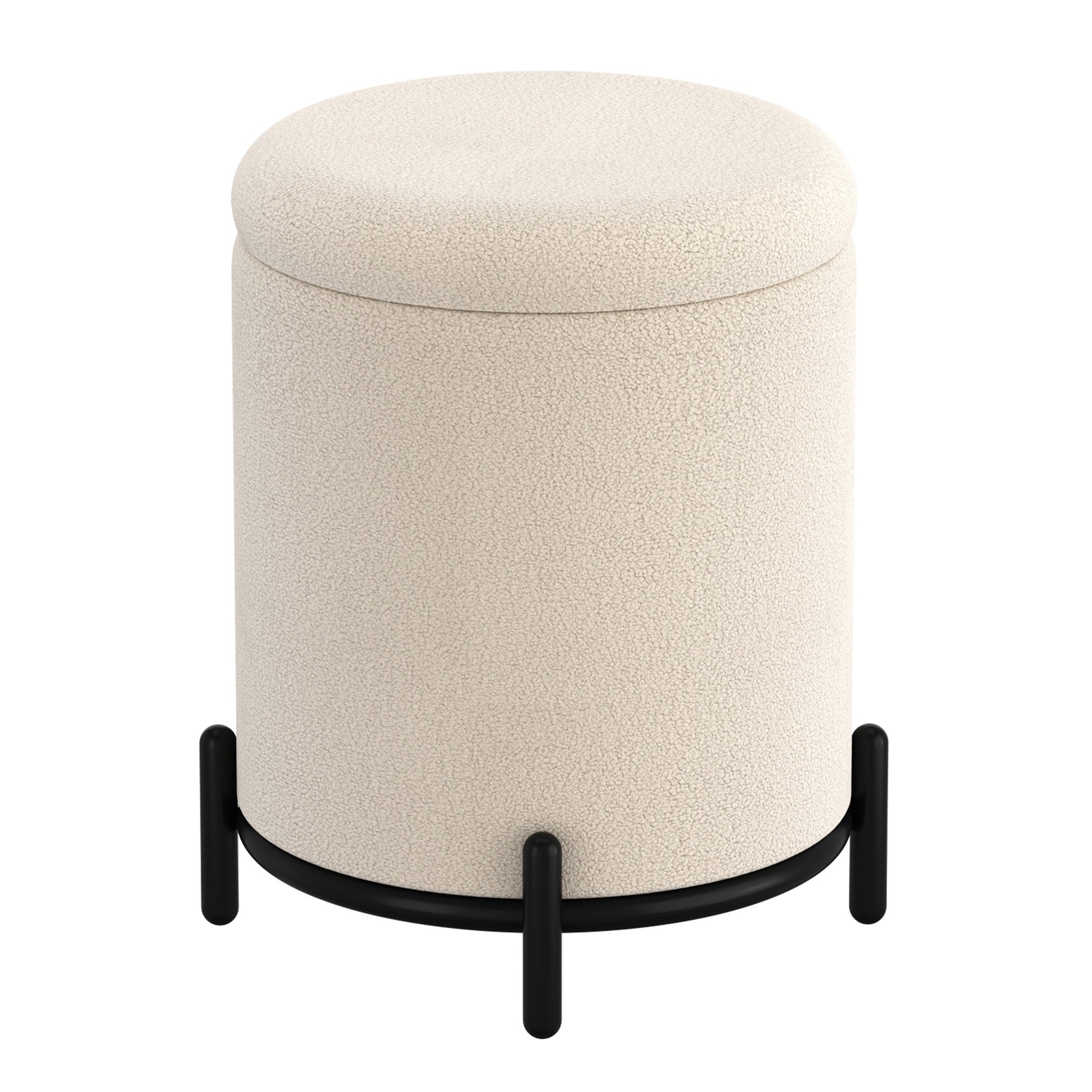 WorldwideCASTOR - STORAGE OTTOMAN - CREAM